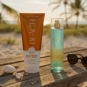 Bath and Body Works At The Beach Tropical Body Care Gift Set NWT